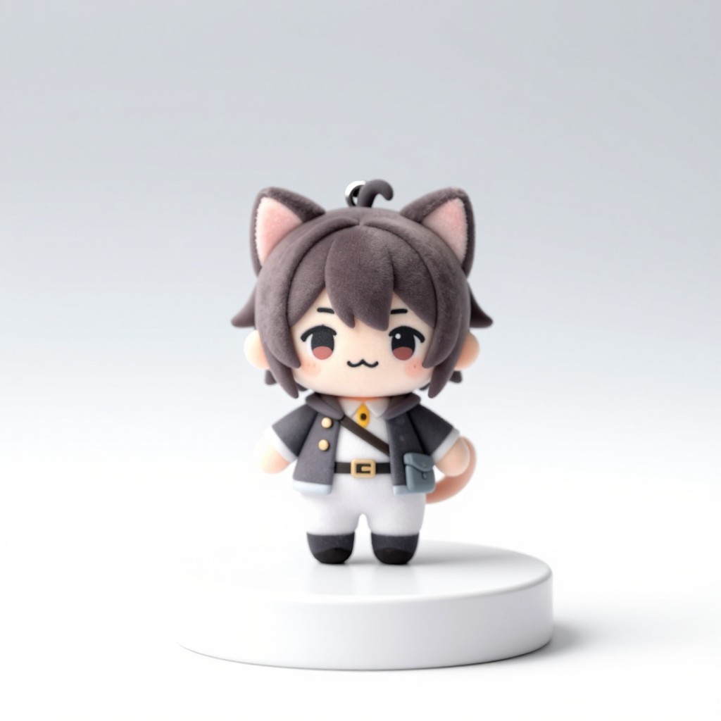 《喵咖物语》团团 毛绒挂件景品 全新