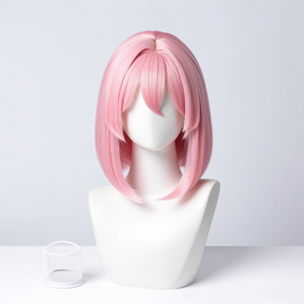 《樱色日常》美羽 樱粉齐肩短发 约28cm 二手